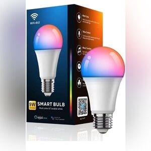 Smart Light Bulbs, 9W A19 E26 800LM WiFi Bluetooth LED